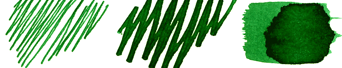 Color sample of iroshizuku shin-ryoku(Forest Green)